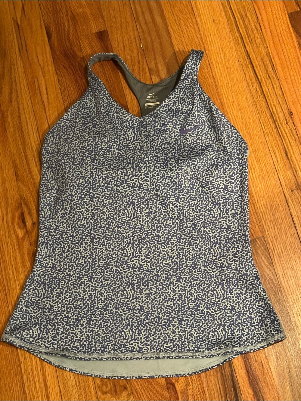 Nike Purple and White Printed Racerback Tank
